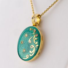 If there is one rule in jewelry, it is that the name Fabergé and excellent craftsmanship can never be divided. And this stunning enamel locket, crafted by German jewelry manufacturer Viktor Mayer, the company that started to revive Fabergé jewelry under exclusive license in 1989, demonstrates in an impressive way that Fabergé still deserve their top spot in our trade. Metal 18k / 0.750 gold Gemstones 11 diamonds 0.12ct (F-G / IF) Measurements 38 x 22mm Weight 16.2g Condition Pre-owned, excellent Yellow Gold Enamel Oval Pendant Jewelry, Oval Enamel Locket Jewelry, Oval Enamel Locket Necklace, Oval Locket Necklace In Enamel, Yellow Gold Enamel Oval Jewelry, Oval Yellow Gold Enamel Jewelry, Elegant Enamel Jewelry Keepsake, Luxury Enamel Oval Pendant Jewelry, Formal Enamel Oval Pendant Jewelry