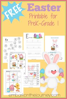 an easter printable for prek - grade students to practice their handwriting and writing skills