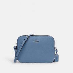 Brand New! Blue Rectangular Satchel With Silver-tone Hardware, Classic Blue Pouch Bag, Classic Light Blue Travel Bag, Blue Top Handle Bag With Branded Hardware, Modern Light Blue Bag With Adjustable Strap, Classic Blue Shoulder Bag With Detachable Strap, Blue Top Handle Shoulder Bag With Silver-tone Hardware, Modern Blue Satchel With Branded Hardware, Blue Rectangular Shoulder Bag With Silver-tone Hardware