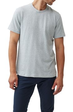 Refine your casual look with a T-shirt made from an airy piqué of cotton and linen. 28" length (size Medium) Crewneck Short sleeves 70% cotton, 30% linen Machine wash, dry flat Made in Turkey Classic Linen Short Sleeve T-shirt, Short Sleeve Linen T-shirt For Loungewear, Classic Linen T-shirt For Summer, Casual Short Sleeve Pima Cotton Top, Casual Pima Cotton Short Sleeve Top, Casual Relaxed Fit Pima Cotton T-shirt, Casual Pima Cotton T-shirt With Relaxed Fit, Relaxed Cotton T-shirt For Casual Gatherings, Relaxed Fit Pima Cotton Tops For Summer