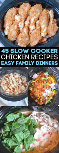 four slow cooker chicken recipes that are easy to make