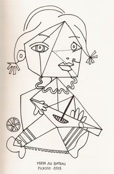 a black and white drawing of a woman with scissors