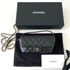 Nwt Chanel Sunglasses Crossbody Bag. Just Purchased Two Weeks Ago! Comes With Original Packaging. A Very Rare Piece To Get A Hold Of. And Definitely A Classic Item To Have In Your Collection! It Can Fit Lipsticks, Lipglosses, A Chanel Card Holder, Credit Cards And Sunglasses! Luxury Black Mobile Phone Evening Bag, Luxury Black Evening Bag For Mobile Phones, Luxury Black Evening Bag With Mobile Phone Holder, Luxury Black Shoulder Bag With Case, Luxury Black Wallet On Chain Shoulder Bag, Elegant Crossbody Wallet On Chain With Phone Bag, Luxury Evening Wallet On Chain, Luxury Crossbody Wallet With Mobile Phone Bag, Classic Black Evening Bag For Travel