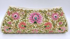 Jewel clutch bridal clutch embroidered pink silk evening | Etsy Embroidered Clutch For Wedding Guest, Handmade Pink Evening Bag For Formal Occasions, Handmade Pink Evening Bag For Wedding, Pink Handmade Evening Bag For Wedding, Elegant Floral Embroidered Evening Bag For Wedding, Luxury Pink Evening Bag For Wedding, Luxury Embroidered Clutch For Weddings, Pink Embroidered Clutch For Formal Occasions, Traditional Pink Clutch For Formal Occasion