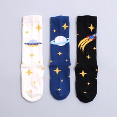 Kids Funny Planet Socks Socks Diy, Space Socks, Fancy Socks, Pretty Socks, Cartoon Socks, Socks Cotton, Diy Socks, Neutral Baby Clothes