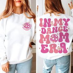 In My Dance Mom Era Shirt, Dance Mom Shirt, Dance Mom Gift, Ballet Mom Shirt, Gift for Mom, Dance Mama Shirt, Dancer Shirt for Mom MATERIAL UNISEX T-SHIRT - Medium fabric (5.3 oz/yd² (180 g/m - Classic fit - Runs true to size - 100% cotton (fiber content may vary for different colors) - Tear-away label UNISEX SIZING CHART Small: Length 28" - Width 18" (4-6) Medium: Length 29" - Width 20" (6-10) Large: Length 30" - Width 22" (10-14) XL: Length 31" - Width 24" (14-18) 2XL: Length 32" - Width 26" (18-20) 3XL: Length 33" - Width 28" (20-22) All measurements are approximations. Shirts may be within 1" of the dimensions listed The shirts were measured laying on a flat surface, side to side and top to bottom. HOW TO PLACE ORDER: 1-) Please, Check and Review all Photos. 2-) Select Your Shirt Style White Casual Dance Top, White Casual Tops For Dance, Casual White Top For Dance, White Graphic Print Top For Dance, White Cotton Dance Tops, Pink Cotton Tops For Dance, Pink Cotton Top For Dance, White Cotton Tops For Dance, Pink Letter Print Top For Dance