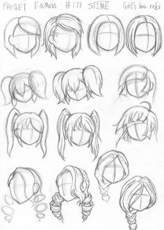 Girl Hair Drawing, Pencil Art Drawings, Head Shapes