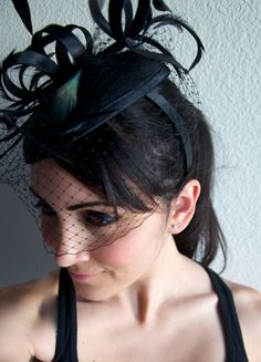 Black Felt Fascinator  Juliet Felt Round Sinamay by EyeHeartMe, Black Fitted Fascinator For Evening, Fitted Black Fascinator For Evening, Black Fitted Fascinator For Party, Fitted Black Fascinator For Party, Fitted Black Headpiece For Races, Fitted Black Headpiece For Evening, Adjustable Black Top Hat For Party, Black Headband Fascinator For Evening, Elegant Headband Fascinator For Costume Party