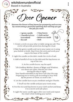 Open Door Spell, Door Opener Spell, Road Opener Prayer, Road Opener Spell Jar, Road Opening Spell, Road Opener Herbs, Witchy Cabinet, Road Opener Spell, Spell Bags