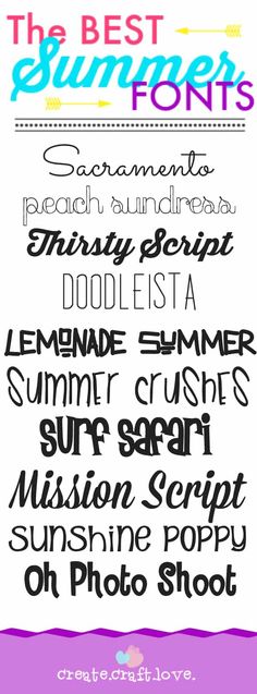 the best summer font and numbers