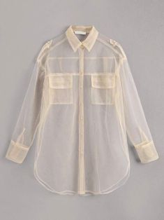 Sheer Blouse Outfit, Mesh Blouse, Sheer Shirt, Mesh Long Sleeve, Blouse Outfit, Shirts Blouses, Long Blouse, Sheer Blouse, Pop Fashion