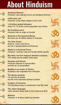 an old poster with the words about hindus and their meanings in gold on it