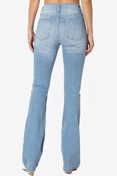 A bootcut silhouette balances your figure and creates mile-long legs in stretch-denim jeans gently faded for a perfectly worn-in look. This mid-rise pair has a touch of stretch and is whiskered and distressed for a lived-in feel. Complete this casual pair for polish with a fitted top.Whiskered, faded, mild distressed, stretch denim bootcut jeansZip fly with button closure, five-pocket silhouette, belt loops, mid riseFitted through hip and thigh; boot-cut opening, Versatile stone washFits true to Mid-rise Distressed Medium Wash Flare Jeans, Mid-rise Distressed Flares For Fall, Light Wash Distressed Mid-rise Flare Jeans, Mid-rise Light Wash Distressed Flare Jeans, Distressed Denim Flare Jeans, Faded Fall Flare Jeans, Fall Faded Flare Jeans, Fitted Distressed Light Wash Flare Jeans, Faded Distressed Mid-rise Flare Jeans