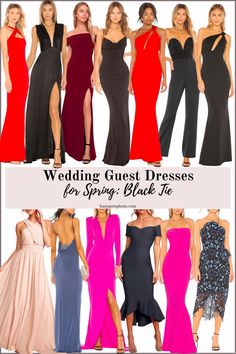 the wedding guest dresses for spring and black tie are available in different colors, sizes and styles