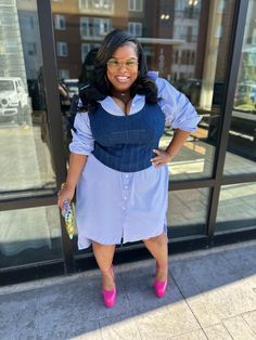 #plussizefashion #plussizeoutfits #denimondenim #denimoutfits #denim #denimdress #corset #aesthetic #womensclothing #womenfashion Womens Outfit Ideas, Corset Aesthetic, Outfits For Short Women, Summer Work Wear, Corset Outfits, Clothing Closet, Plus Size Workwear, Blazer Outfits Casual, Plus Size Fashionista