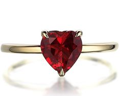 Ruby Ring Ruby Engagement Ring Heart Promise Ring 3 Stone | Etsy Vietnam Fine Jewelry Solitaire Diamond Ring For Valentine's Day, 14k Gold Solitaire Diamond Ring For Valentine's Day, Elegant Red Heart-shaped Diamond Ring, Valentine's Day Yellow Gold Solitaire Diamond Ring, Valentine's Day 14k Gold Solitaire Diamond Ring, Valentine's Day Yellow Gold Diamond Ring, Red Heart Cut Diamond Promise Ring, 14k Gold Heart-shaped Ruby Promise Ring, Yellow Gold Rings With Prong Setting For Valentine's Day