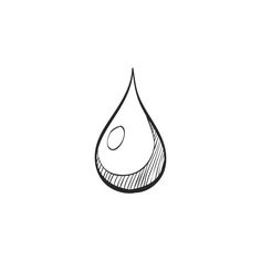 a line drawing of a drop of water