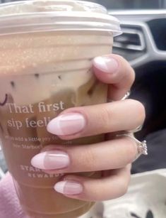 A Cup Of Coffee, Fruit Smoothies, Pink Princess, Cup Of Coffee, Almond Nails, How To Do Nails, Nail Tips