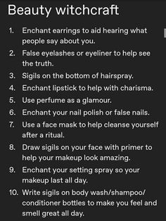 Witch Beauty Tips, Clear Skin Spell Witch, Spell For Beauty Witchcraft, Spells For Other People, Witchy Diy Projects, Glamour Spells Witchcraft, Spell To Change Appearance, Beauty Witch Tips, Beauty Magick Witchcraft