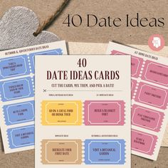 40 free printable date cards for any type of event or special occasion to celebrate