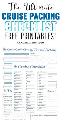 the ultimate cruise packing checklist with free printables