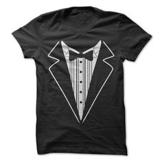 Tux Shirt Black Formal Shirt With Graphic Print, White Fitted Top With Bow Tie, Fitted White Top With Bow Tie, Short Sleeve Graphic Print Tops, Elegant Formal Tops With Graphic Print, Elegant Short Sleeve Graphic Print Tops, Elegant Tops With Graphic Print For Formal Occasions, Formal Black Cotton Top, Elegant Cotton Crew Neck Shirt