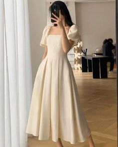 Mandarin Collar Dress, Elegant Midi Dresses, Modest Dresses Casual, Elegant Dresses Classy, Midi Short Sleeve Dress, Looks Vintage, Classy Dress, Party Dresses For Women, Modest Dresses