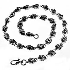 Looking for a unique piece of jewelry that stands out from the crowd? The Gothic Skull Silver-plated Necklace is an eye-catching accessory that adds an urban edge to any outfit. This Hip-Hop Unisex Retro Jewelry features a detailed skull pendant crafted from silver-plated metal. The Gothic Skull Silver-plated Necklace has an antique finish that gives it a relaxed vintage vibe. The Gothic skull pendant hangs from a long rolo chain that can be adjusted to your preferred length. Wear the Necklace close to the neck for a bold statement, or let it hang low over shirts and dresses. The contrast of the skull against the shiny silver finish gives thisNecklace an avant-garde look. Pair it with jeans and a tee for casual cool, or rock it with your favorite party outfit. With its intricate detailing Necklace C, Gothic Skull, The Gothic, Retro Jewelry, Skull Pendant, Silver Plated Necklace, Vintage Vibe, Cool Necklaces, Rolo Chain