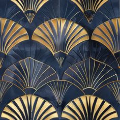 Searcy Wallpaper - Painted Paper Art Deco Jewellery 1920s, Blue And Gold Art Deco Wallpaper, Blue Art Deco, Art Deco Interior 1920s, Art Deco Mood Board, Art Deco Cafe, Art Deco Jewelry 1920s, Blue And Gold Wallpaper, Define Art