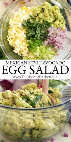 mexican style avocado egg salad is an easy and healthy side dish for any meal