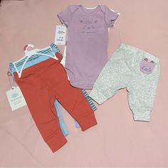 Nwt Newborn Infant Bodysuits And Pants From Cloud Island And Just One You By Carter’s. Set Of 3 Pants From Cloud Island. 2 Bodysuits, One Pants Set From Carter’s. Purple Cotton Bottoms For Playtime, Playful Purple Bottoms For Playtime, Watermelon Outfit, Fleece Outfit, Cloud Island, Sister Outfits, Body Suit With Shorts, Island 2, Sweatsuit Set