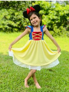 New Snow White design! I am so excited to share my new design! Super comfortable 95% cotton and 5% spandex princess dress. Beautiful colors and super comfortable to wear all day! Care instructions: I suggest hand washing and hanging it to dry. Princess Dress For Kids, White Birthday Dress, Snow White Princess Dress, Snow White Cosplay, White Princess Dress, Brave Princess, Snow White Dresses, Snow White Birthday, Snow Dress