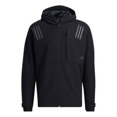 Adidas Th Wv Multi Jkt Logo Printing Sports Hooded Jacket Black H39264 (Men's/Stripe) Comfy Jackets, Mens Stripes, Adidas Jacket, Hooded Jacket, Adidas, Sports, ? Logo, Black