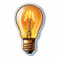 an illustration of a light bulb on a white background stock photo - budget cutout