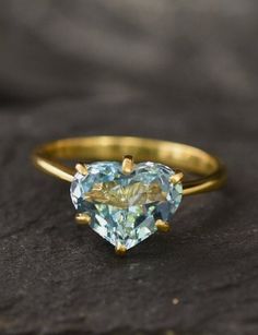 Heart Shaped Aquamarine Gemstone Ring / 14k Yellow Gold Ring / Best Valentine Gift For Girlfriend / Gold Gemstone Ring / Handmade Gold Ring by Shomilijewellers on Etsy Valentine Gift For Girlfriend, Handmade Gold Ring, Best Valentine Gift, Valentine Gifts For Girlfriend, Gold Gemstone Ring, Etsy Gold Ring, Aquamarine Rings, Aquamarine Gemstone, Gift For Girlfriend