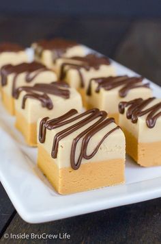 caramel coffee fudge on a white plate