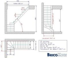 an architectural drawing shows the steps and railings for a staircase, which has been constructed in