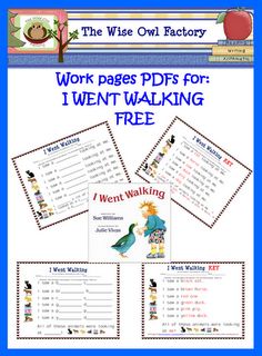 the wise owl factory worksheet for i went walking free printables and activities