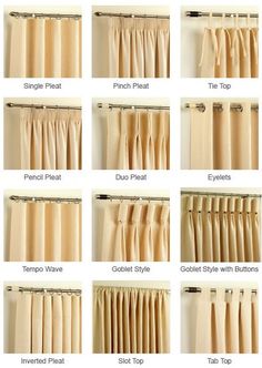 the different types of curtains and how to choose them for your window treatment or curtain rod