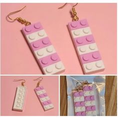 $$$Bundle Multiple Items To Save On Shipping! New! Women's Earrings Compatible With Lego Earrings Legos Pair Of Earrings Lego Earrings, Lego Jewelry, Women's Earrings, Pink Ladies, Lego, Jewelry Earrings, Jewelry Making, Bundles, Women Jewelry