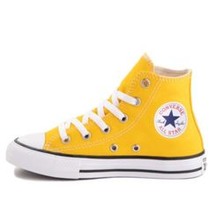 Brand New Yellow Converse, Size 5.5 In Men's 7.5 In Women's Yellow Converse High-top Sneakers With Rubber Sole, Mustard Converse Lace-up Sneakers, Mustard Converse Sneakers For Streetwear, Converse Mustard Sneakers With Round Toe, Mustard Converse Sneakers With Round Toe, Yellow High-top Sneakers With Vulcanized Sole For Spring, Yellow Converse High-top Sneakers, Yellow High-top Sneakers With Rubber Sole, Casual Yellow High-top Canvas Shoes