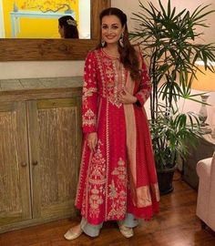 Dongre Dress, Designer Suits For Wedding, Dia Mirza, Heavy Dresses, Designer Punjabi Suits, Punjabi Outfits, Indian Designer Suits, Anita Dongre