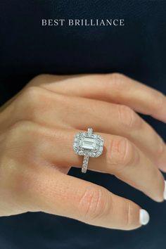 a woman's hand with a diamond ring on her finger and the words best bridal