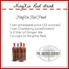 Youngliving Recipes, Essential Oil Party, Red Recipes, Punch Drink, Red Punch, Young Living Recipes, Cooking With Essential Oils, Ningxia Red, Red Drinks