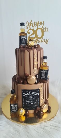 Jack daniels birthday cake Jack Daniels Birthday Cake, Jack Daniels Birthday, Golden Birthday Cakes, 30 Cake, 60th Birthday Cakes