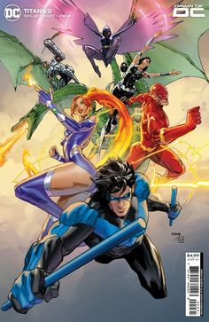 the cover to dc's new 522 comic, featuring various superheros and their characters