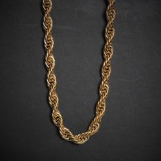 Rope Chain 10mm - Gold Dealers Classic Link Chain Necklace With Rope Detail, Classic Rope Chain Link Necklace, Classic Link-style Rope Chain Necklace, Classic Rope Chain Necklace With Oval Link, Classic Oval Link Rope Chain Necklace, Classic Rope Chain Necklace, Stainless Steal, Fade Color, Rope Chain