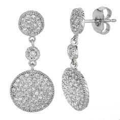 1.02 Carat Natural Diamond Round Drop Earrings G Si 14k White Gold 100% Natural, Not Enhanced In Any Way Round Cut Diamond Earrings 1.02ct G-H Si 14k White Gold, 2.2 Grams, Pave Style 1 Inch In Height, 7/16 Inch In Width 142 Diamonds E5178wd All Our Items Are Available To Be Ordered In 14k White, Rose Or Yellow Gold Upon Request. All Chains Of Pendants And Necklaces Can Be Requested In 16'' Or 18'' Length. . This Item Is Proudly Handcrafted In The Usa. Perfect Gift On Any Occasion. Round Cut Diamond Earrings, Dior Earrings, Bamboo Earrings, Circle Earrings Studs, Stud Jewelry, Tennis Bracelet Diamond, Screw Back Earrings, Circle Earrings, Rose Gold Earrings