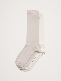 This luxurious sock is knitted from a blend of beautiful silk to make everyday feel more indulgent.  Set of 2.  Fits women's shoe sizes 6-10. Trouser Socks, Hype Shoes, Banana Republic, Women's Accessories, Socks, Trousers, Style Inspiration, Women Shoes, Silk