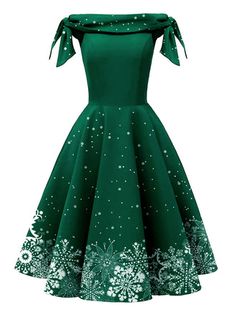 Retro Sleeveless Winter Dresses, Green Vintage Winter Dress, Vintage Green Winter Dresses, Festive Green Winter Dress, Green Winter Holiday Dress, Christmas Dresses Women, Cute Christmas Dresses, Stage Green, Fabric Patterns Prints